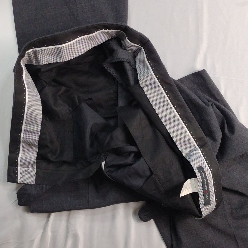 John Varvatos Wool Dark Gray Slacks - Picture 12 of 12